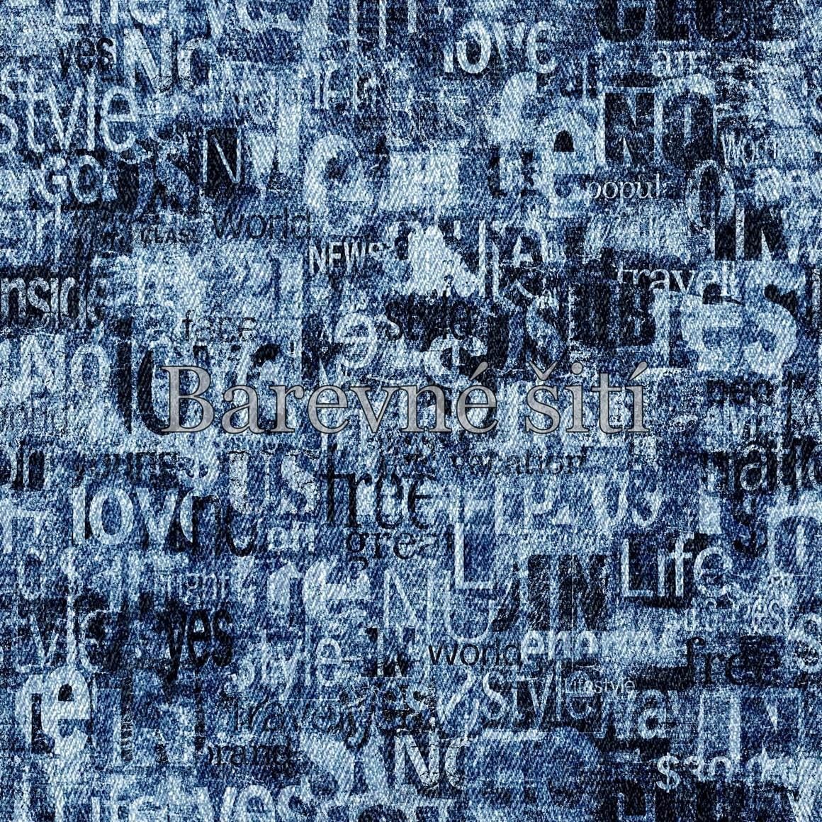 Úplet Denim blue, písmo (E) 0,58m/ks