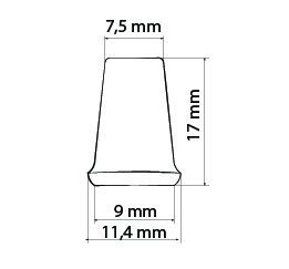 Smršťovací koncovka na šňůrky Černá 0,6cm (E)