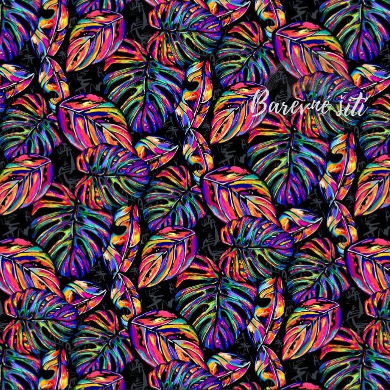 Úplet Barevné tropic listy (E)