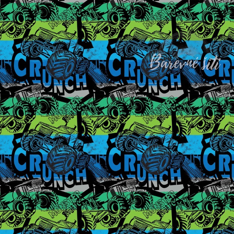 Úplet Zelenomodrý monster truck (E)