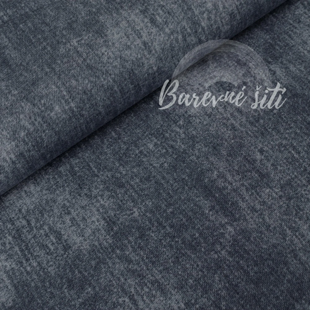 Teplákovina JEANS TMAVĚ ŠEDÁ NEW (E) 0,42m/ks
