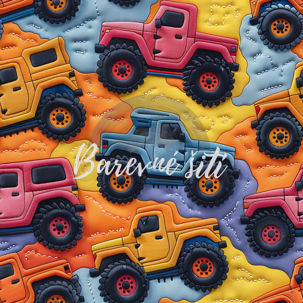 Teplákovina, Barevný MonsterTruck 3D (E)