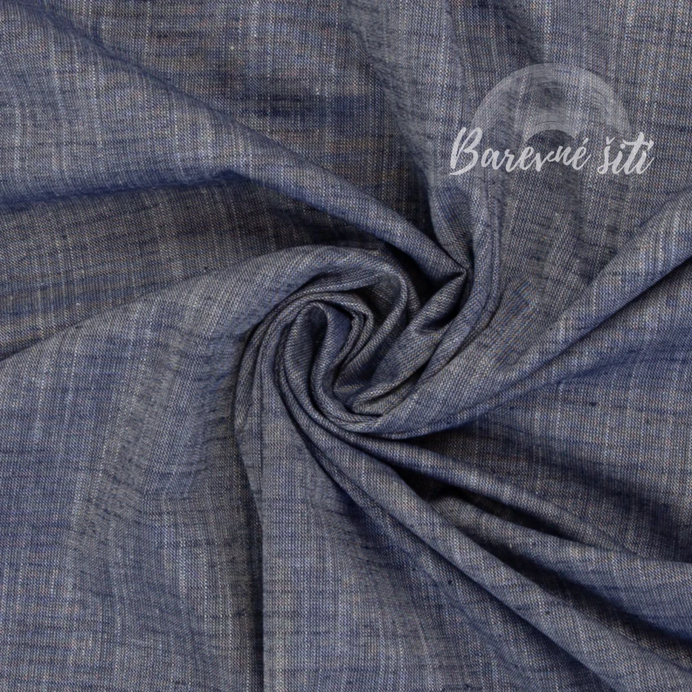 Košilovina, chambray, Sanna Navy (E) 1,22m/ks