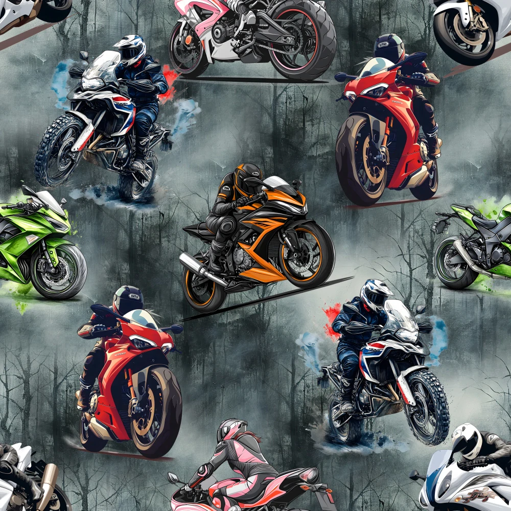 Zimní softshell Barevné motorky na šedé PŘEDOBJEDNÁVKA (P)