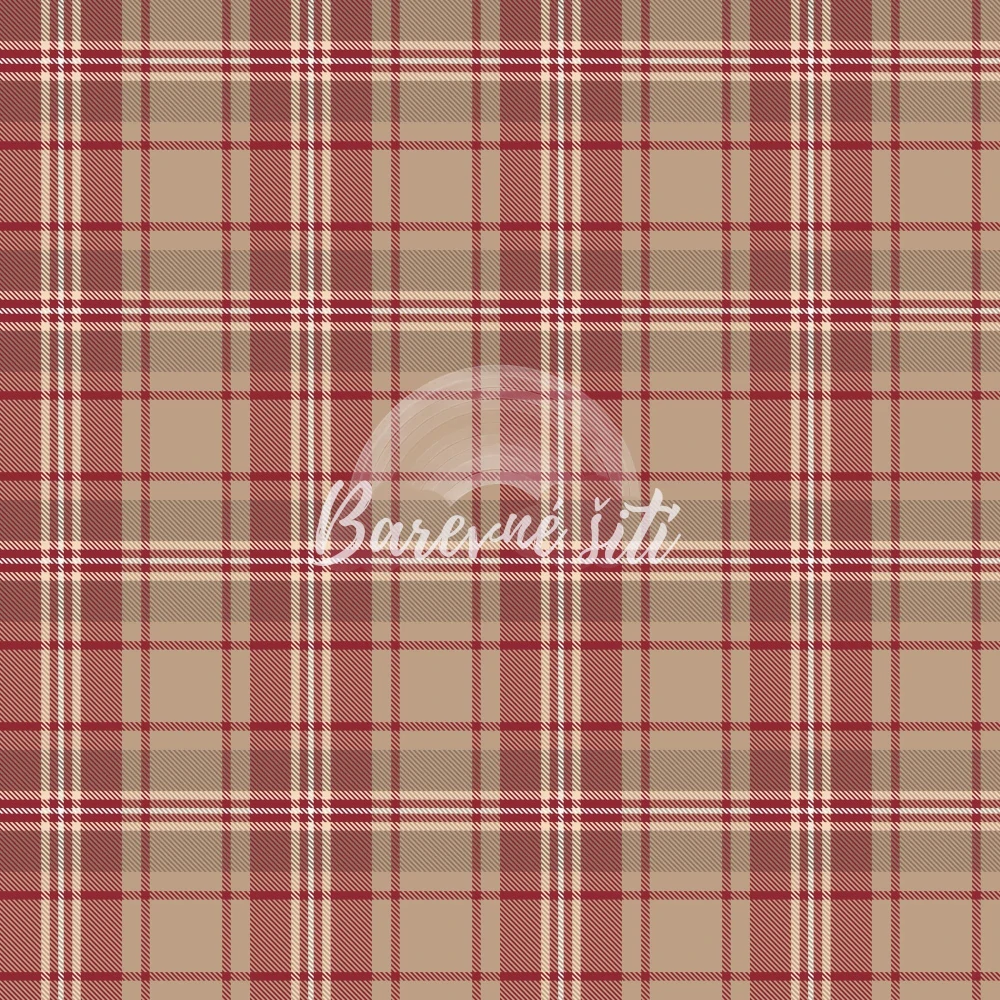 Úplet, Béžovočervený tartan (E)