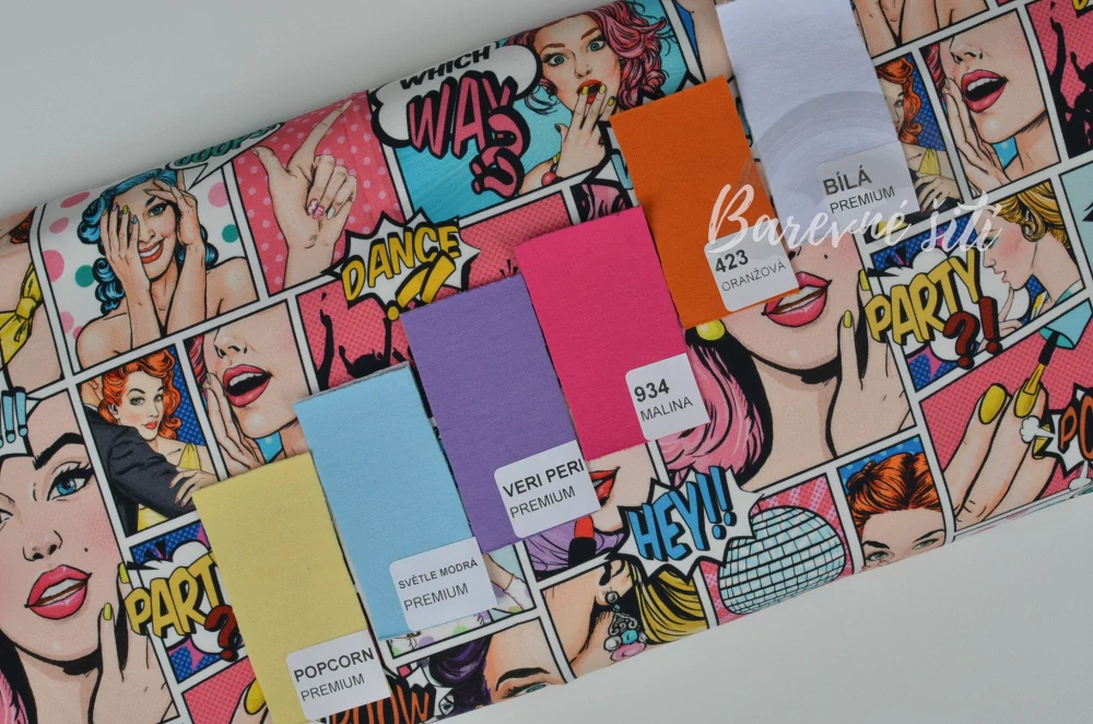 Úplet Dívčí komiks (E) 1,25m/ks
