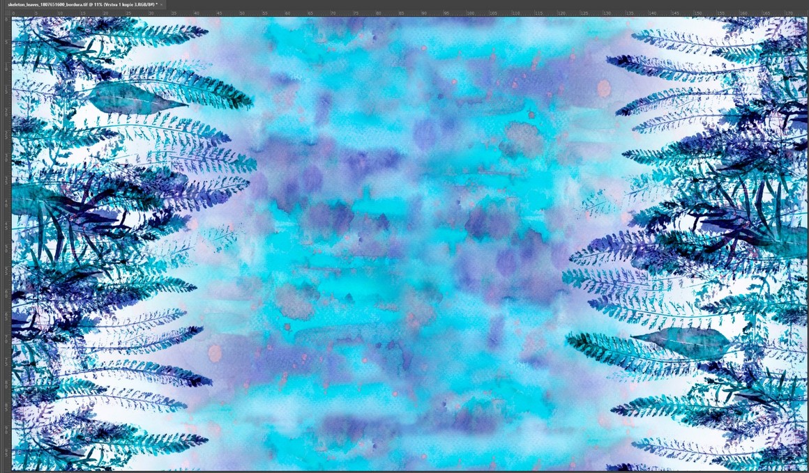 Úplet Kapradí tyrkys, bordura (E)