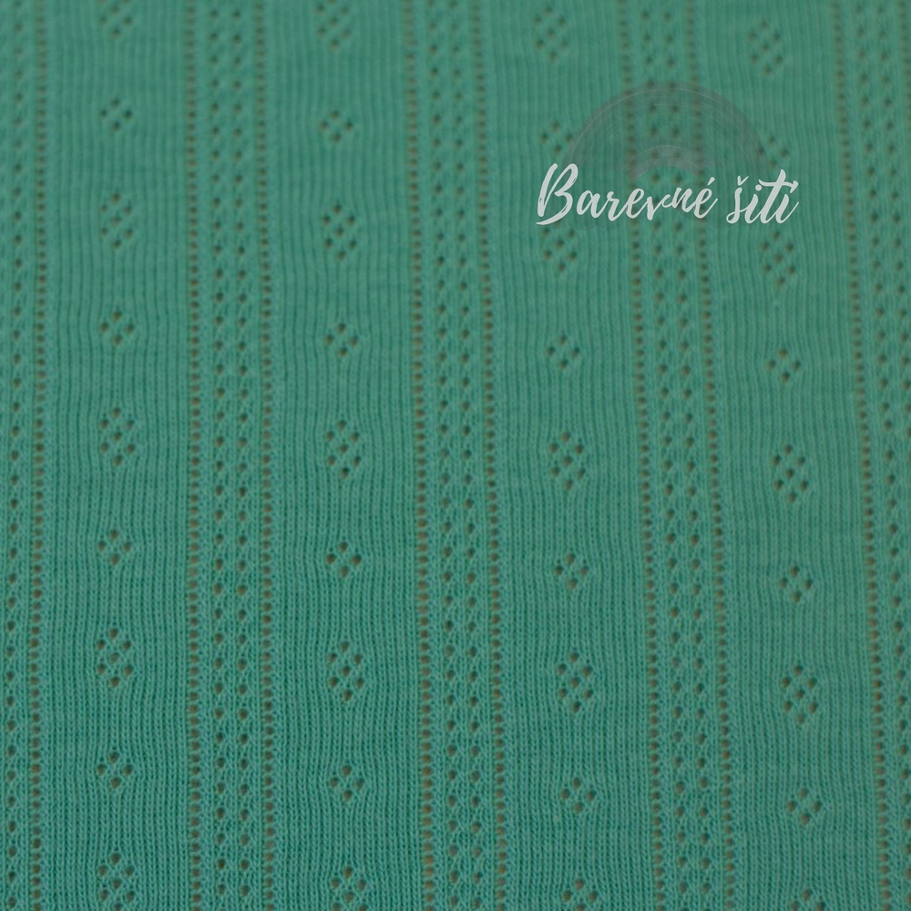Ajour, úplet s dírkami ZELENKAVÁ (E) 0,44m/ks