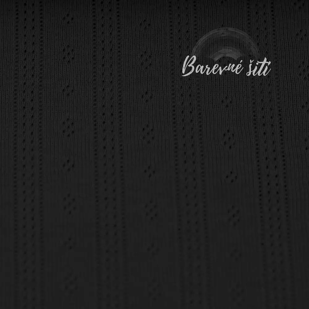 Ajour, úplet s dírkami ČERNÁ (E) 0,30m/ks