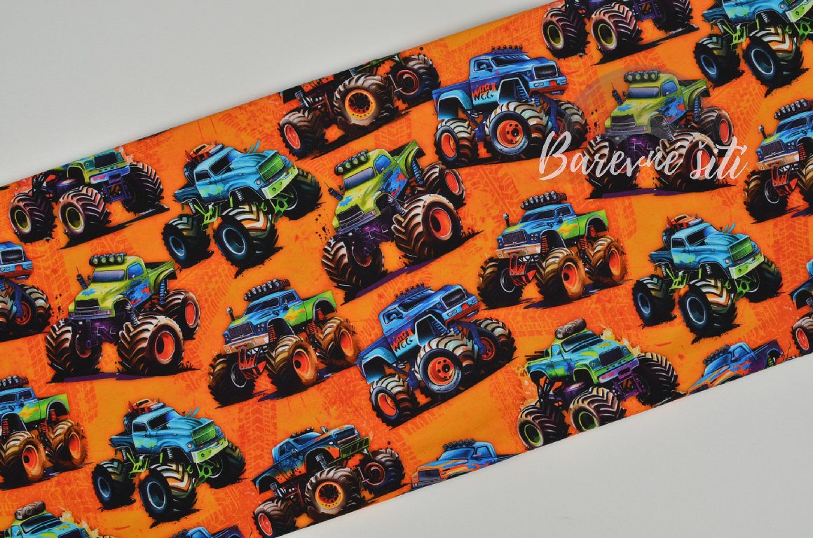 Úplet, MonsterTruck na oranžové (E) 0,92m/ks