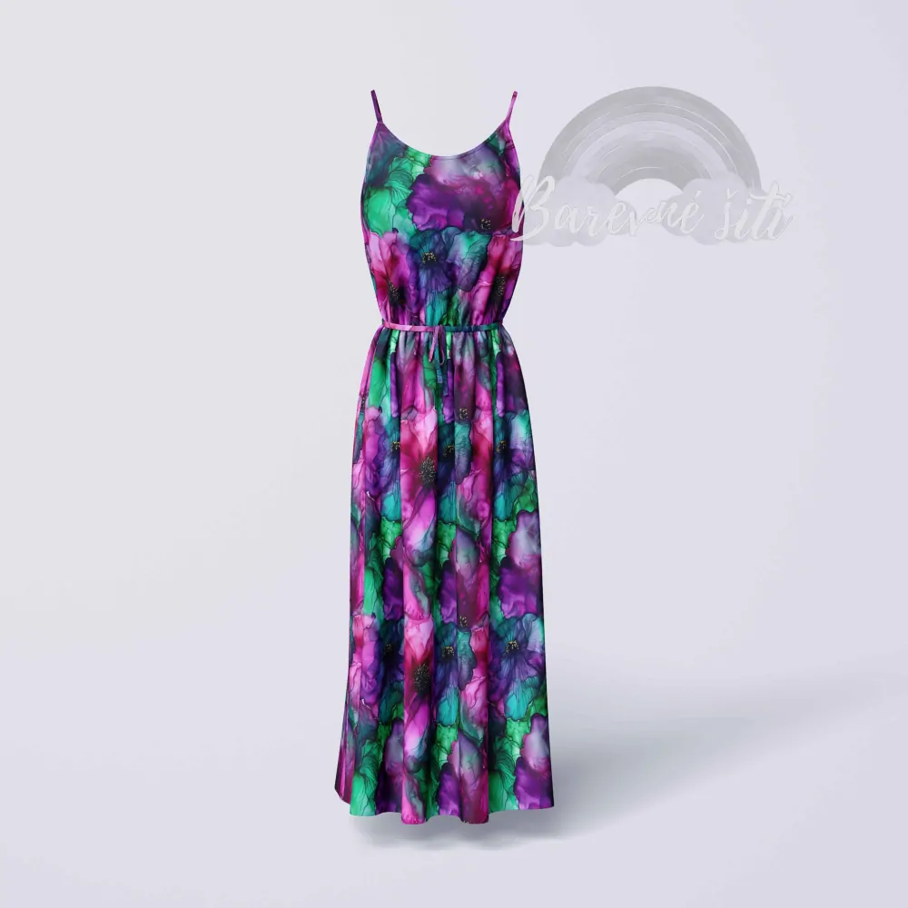 Venezia, Zelenofialové velké květy (E)**