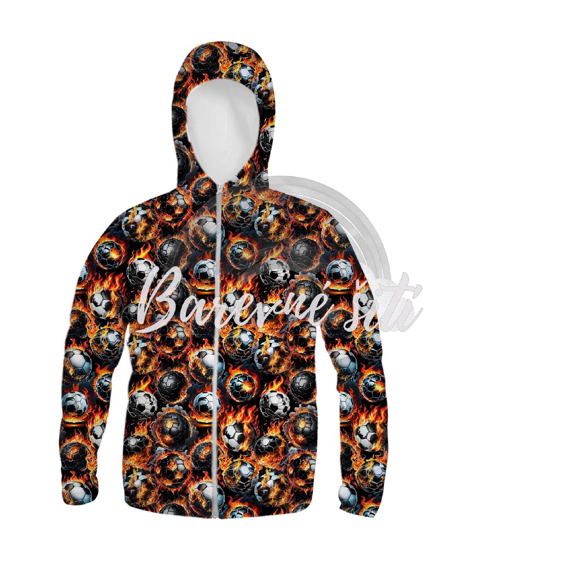 Zimní softshell Černobíle hořící míče PŘEDOBJEDNÁVKA (P)
