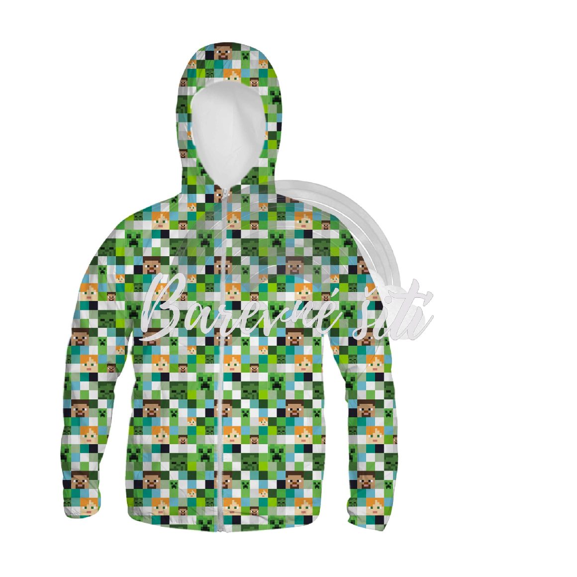 Zimní softshell Minecraft kostičky PŘEDOBJEDNÁVKA (P)