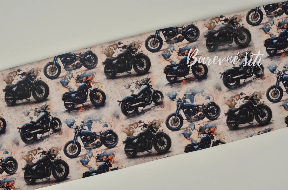 Úplet, Motorky krémová mapa (E) 1,30m/ks