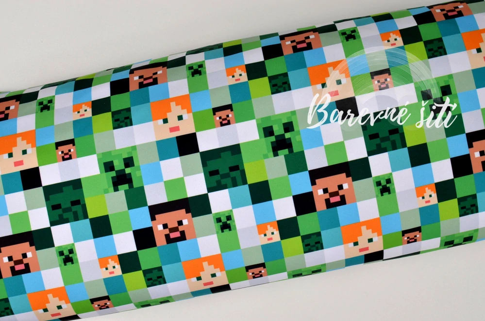 Zimní softshell Minecraft kostičky (E)