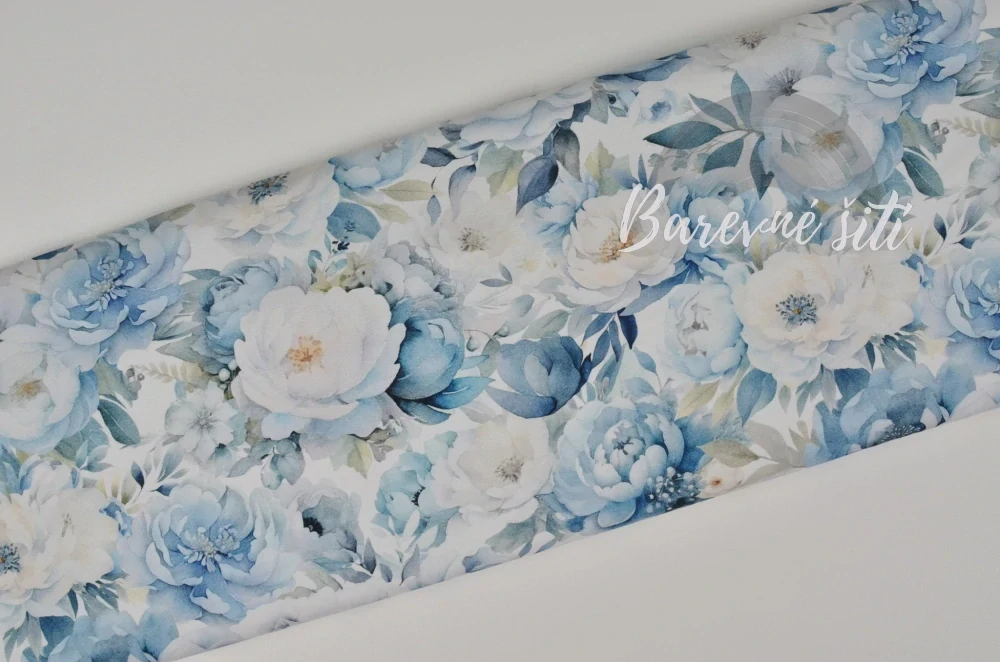 Úplet Modrobílé pivoňky (E) 1m/ks