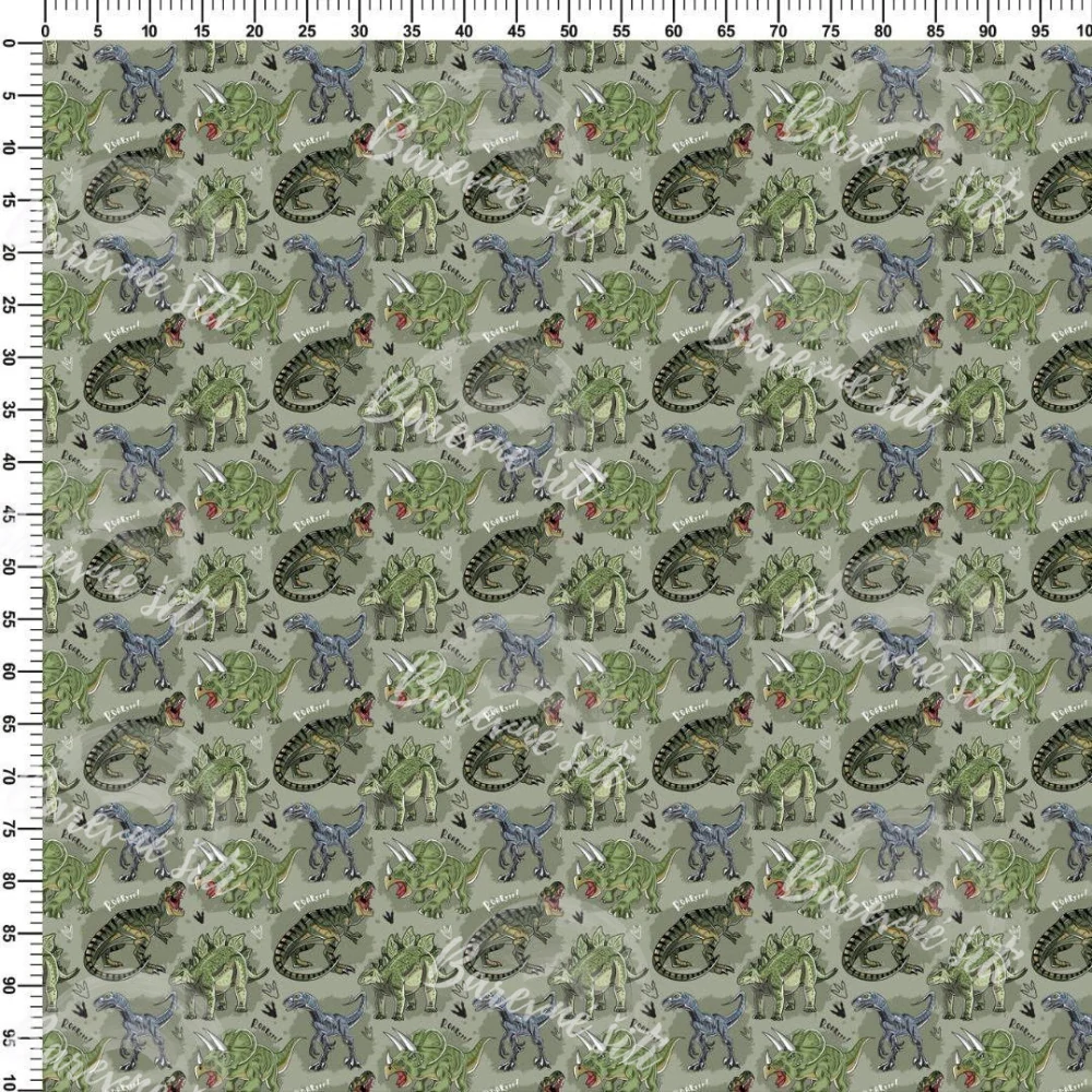 Zimní softshell Khaki dinosauři (E)