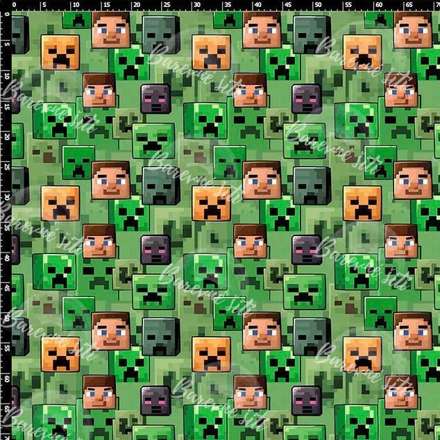 Zimní softshell Minecraft tváře (E)