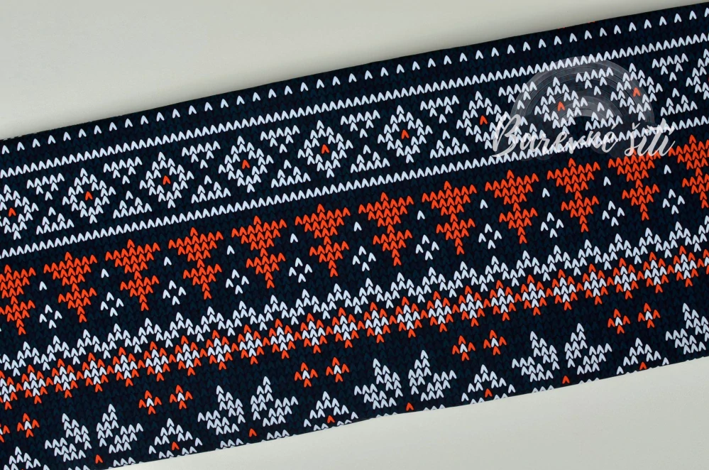 Teplákovina, Norský červenomodrý vzor (E)
