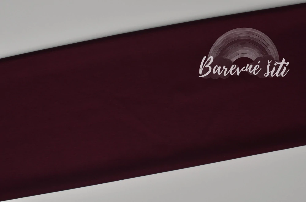 Teplákovina MÁSLOVÁ Vínová 260g (E) 0,80m/ks