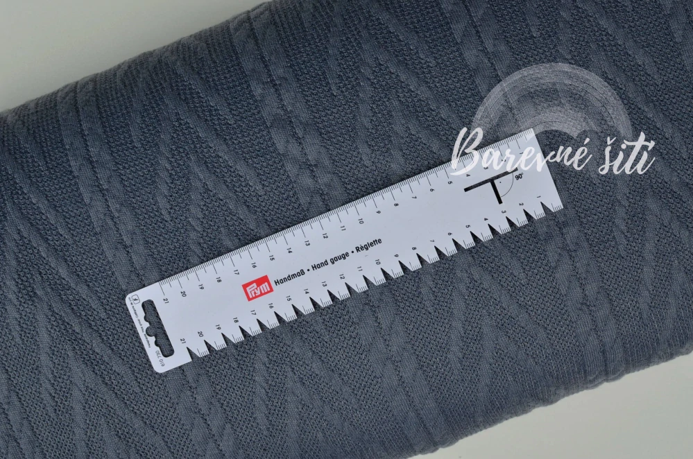 Angorová svetrovina, copánky Jeans (E) 0,95m/ks