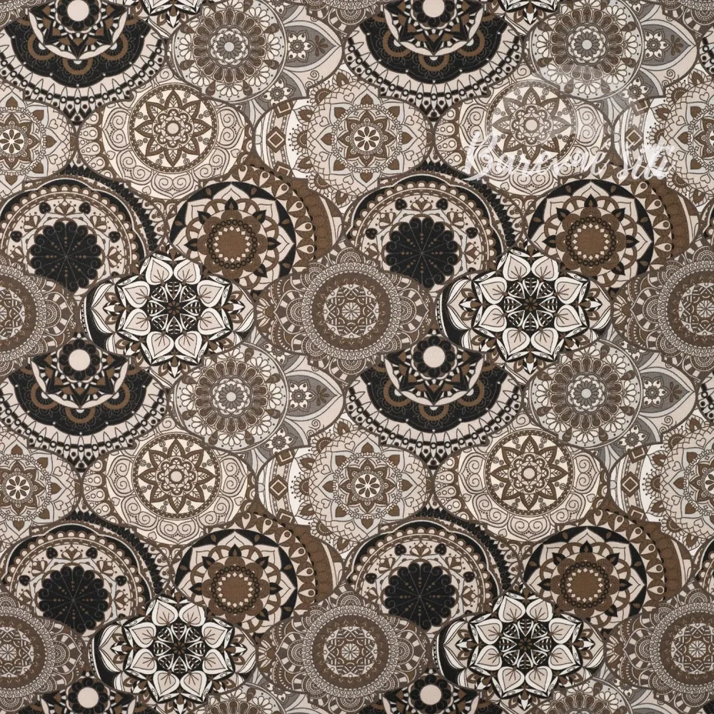 Teplákovina Mandala Orient Hnědošedá (E) 0,42m/ks