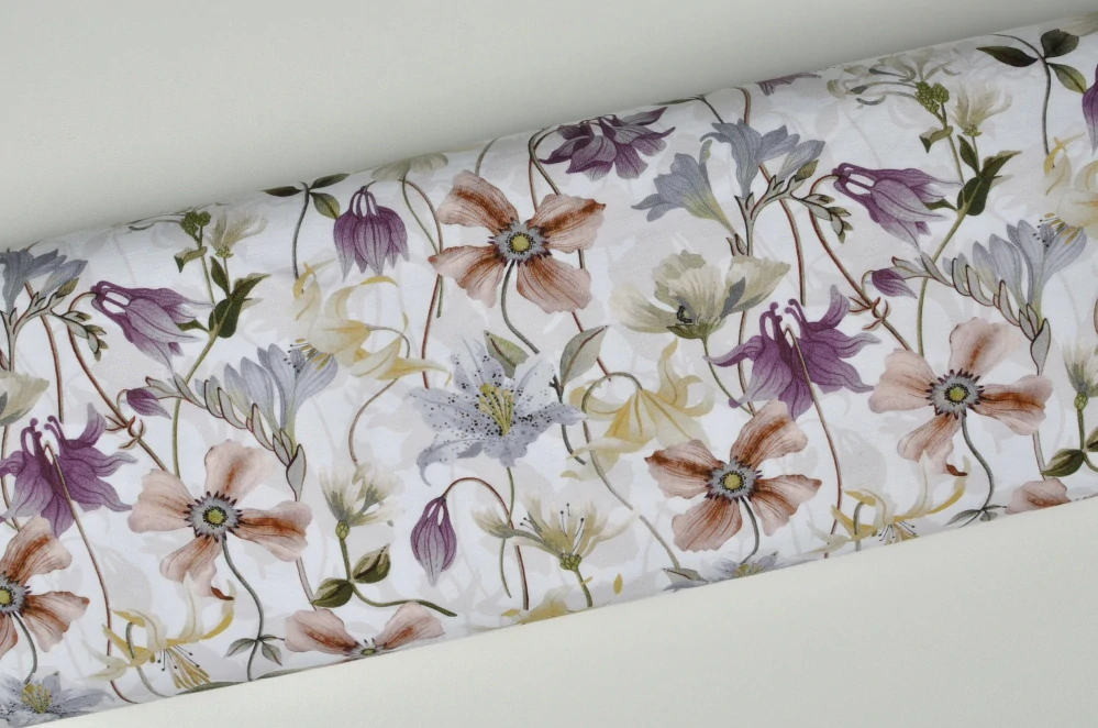 Úplet Květiny na ecru BIO (E) 0,20m/ks