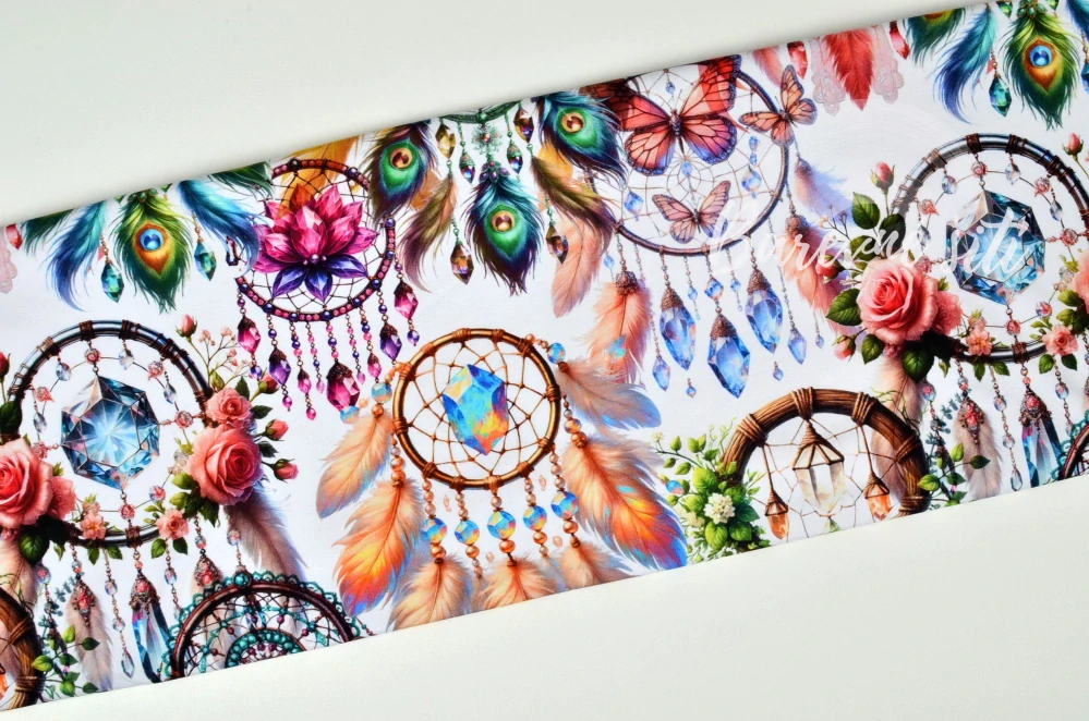 Teplákovina, Barevné lapače snů na bílé (E) 0,50m/ks