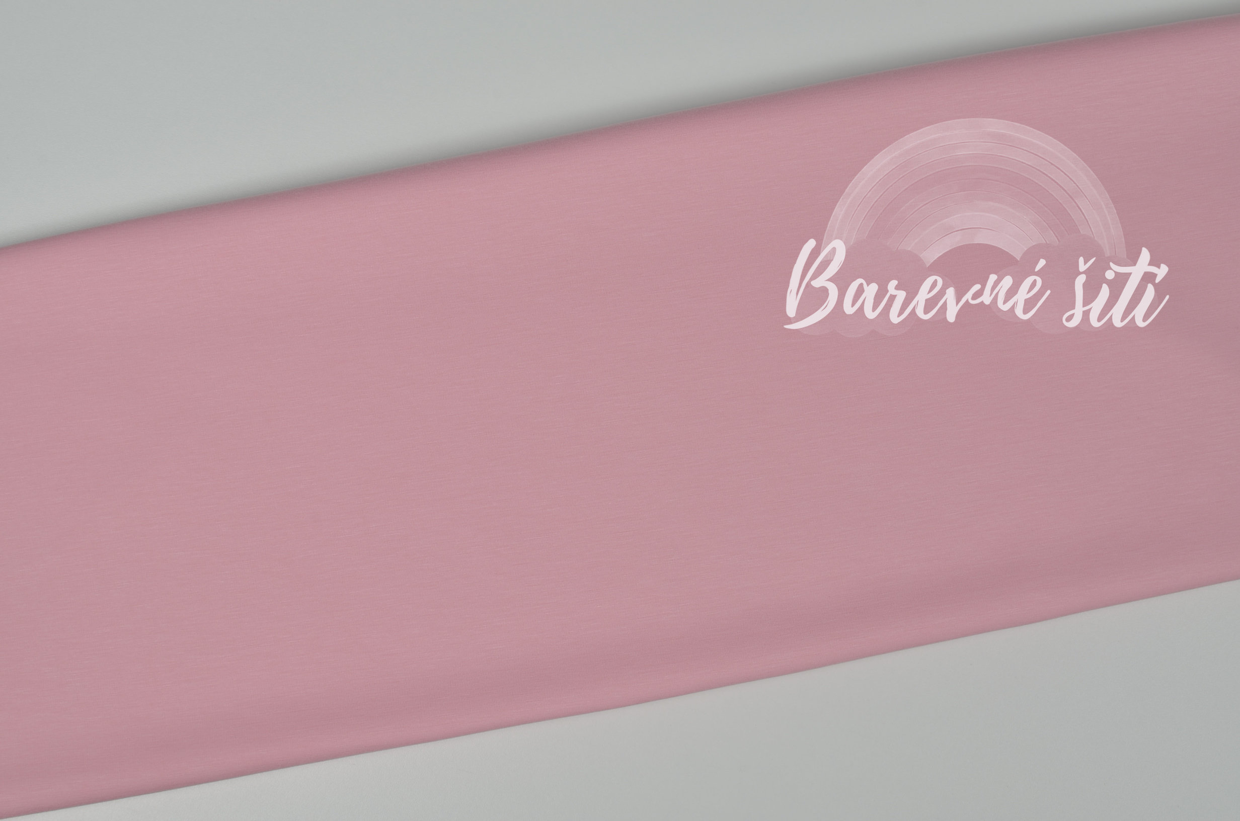 Teplákovina MÁSLOVÁ Pudrová růžová 260g (E) 0,65m/ks