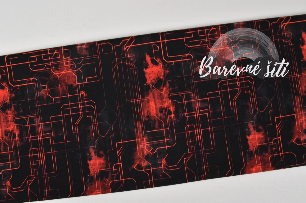 Teplákovina, Rudé obvody na černé (E) 1,05m/ks