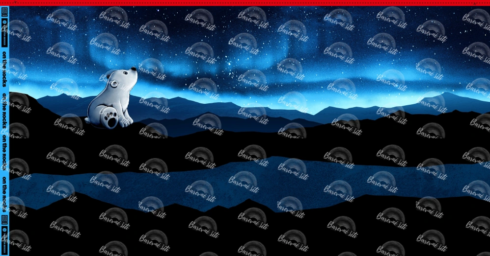 Teplákovina, Lední medvěd, polární záře, panel (E)