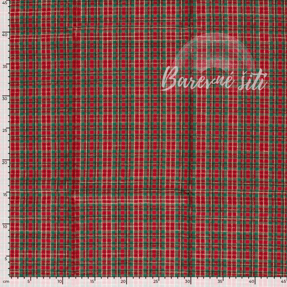 Plátno, Vánoční kostka Tartan 003 (E)