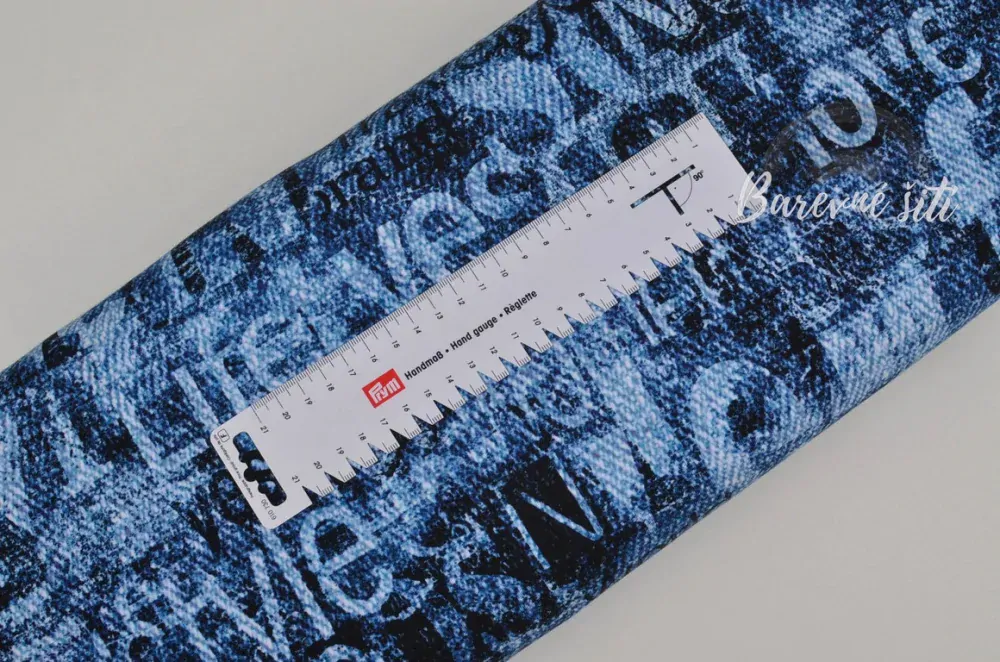 Úplet Denim blue, písmo (E) 0,58m/ks