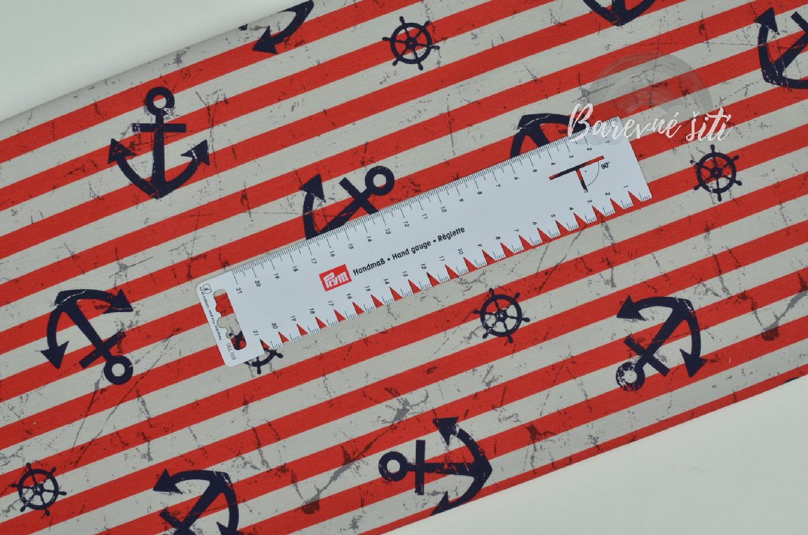 Úplet, Kotvičky na červených pruzích (E) 1,30m/ks