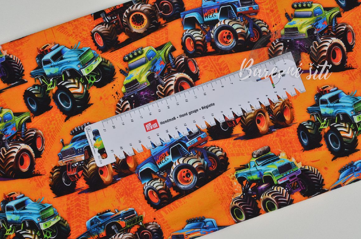 Úplet, MonsterTruck na oranžové (E) 0,92m/ks