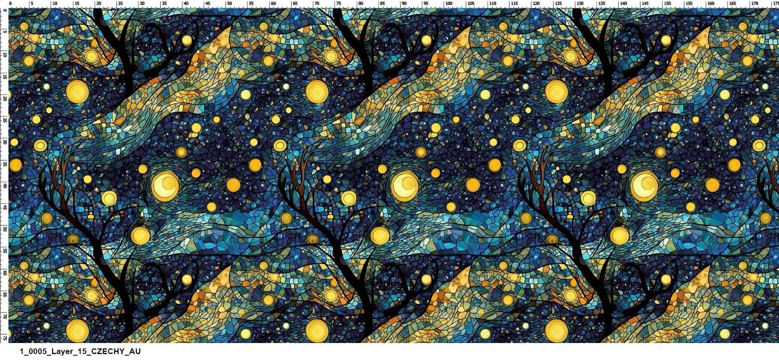 Zimní softshell Van Goghovo hvězdná noc PŘEDOBJEDNÁVKA (P)