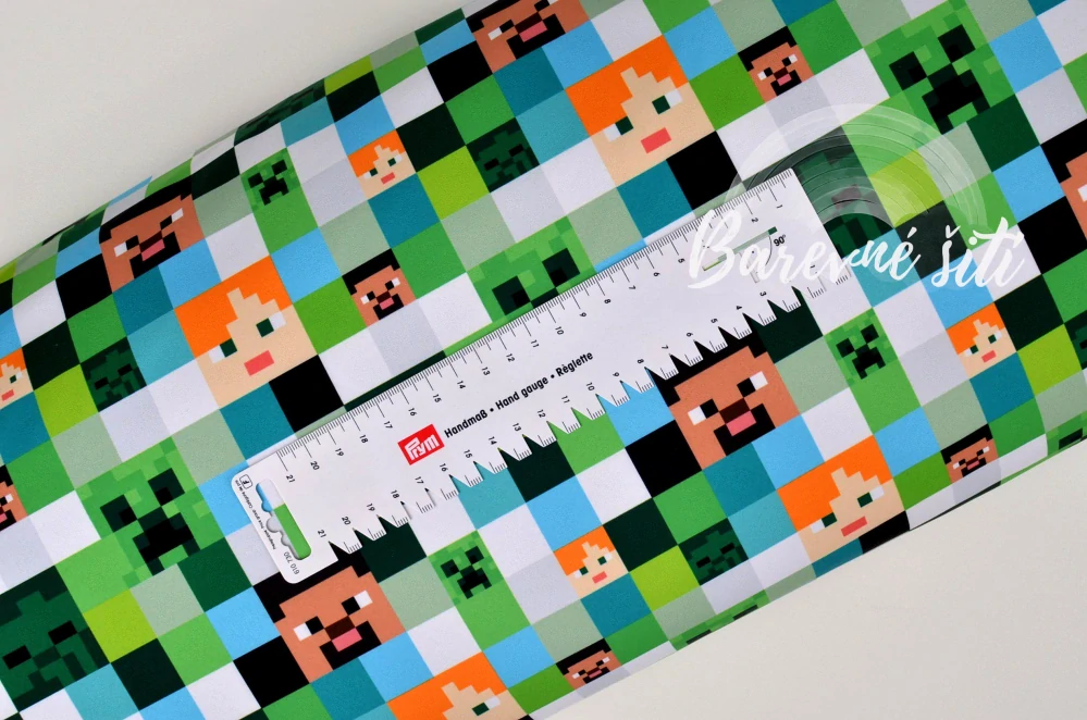 Zimní softshell Minecraft kostičky (E)