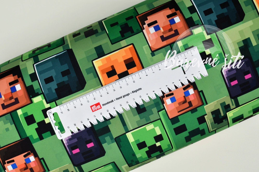 Jarní softshell Minecraft tváře (E) 0,65m/ks