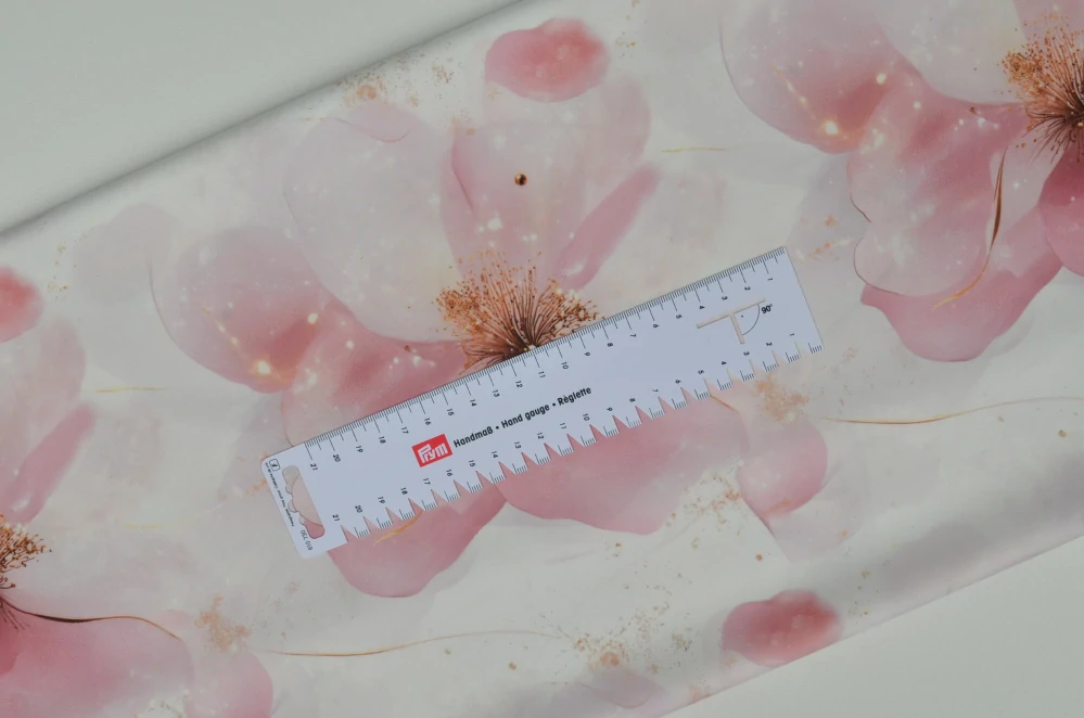 Venezia, Růžovounké květy se zlatým třpytem (E) 1,10m/ks