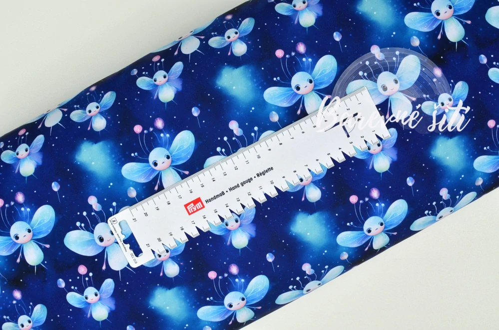 Zimní softshell Svítící broučci modrá (E)