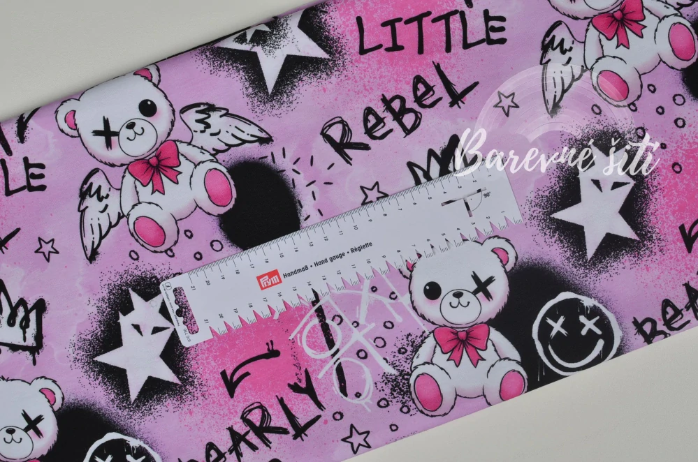Úplet, Little rebel pink (E) 1m/ks