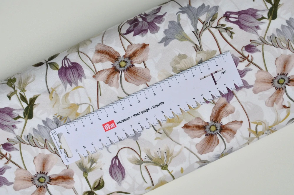 Úplet Květiny na ecru BIO (E) 0,20m/ks