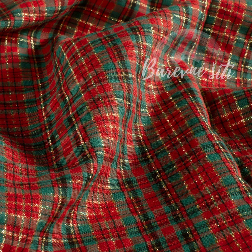 Plátno, Vánoční kostka Tartan 003 (E)