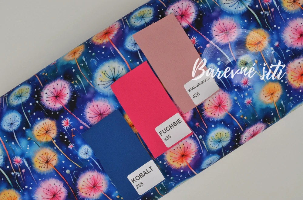 Zimní softshell Barevné odkvetlé pampelišky (E)