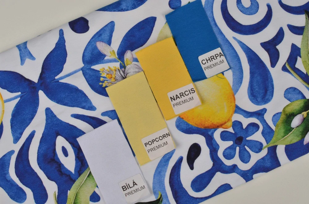 Úplet, Řecký vzor s citróny (E) 1,23m/ks