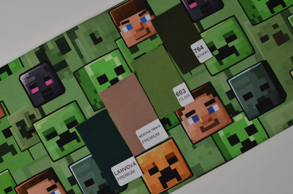 Teplákovina, Minecraft tváře (E)0,93m/ks