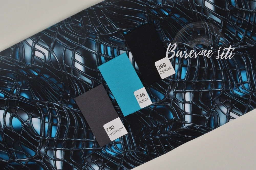 Úplet, Šedomodrá 3D síť (E)