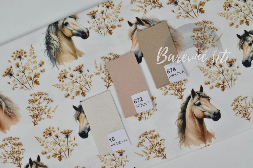 Úplet, Koňské hlavy a rostliny (E) 0,53m/ks