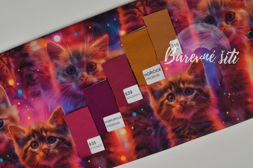 Úplet, Kočičky, růžová svítivá (E)