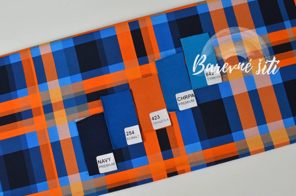 Úplet, Oranžovo-modré káro (E)